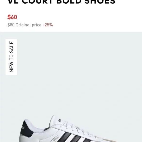 Adidas White and Black Sneakers with Tan Sole - Picture 5 of 5